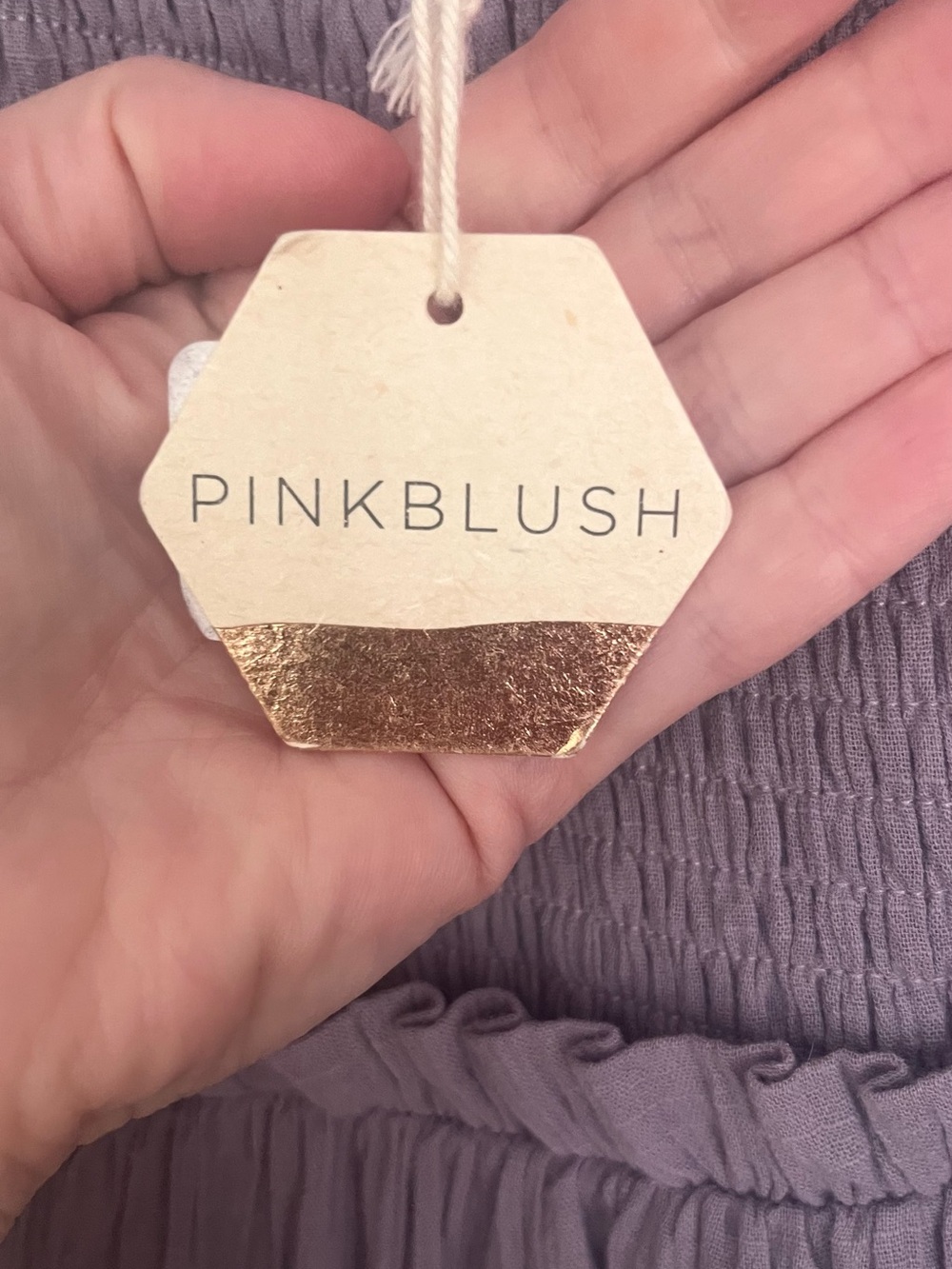 PinkBlush Maternity Lavender Smocked Flutter Strap Maxi Dress - Picture 4 of 11